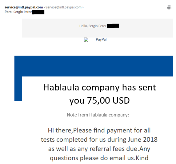 hablaula recibo.JPG - ‎🚀 9. Ganar dinero leyendo textos o por hablar