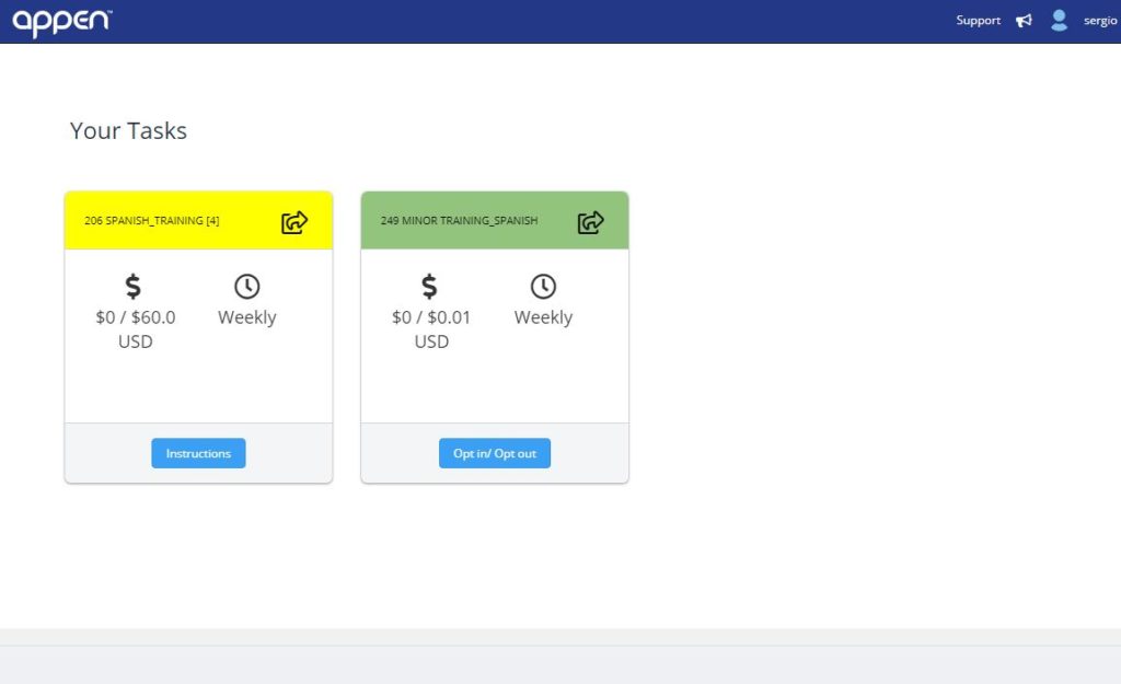 appen dashboard 1024x625 - ‎🚀 Como trabajar desde casa con Appen