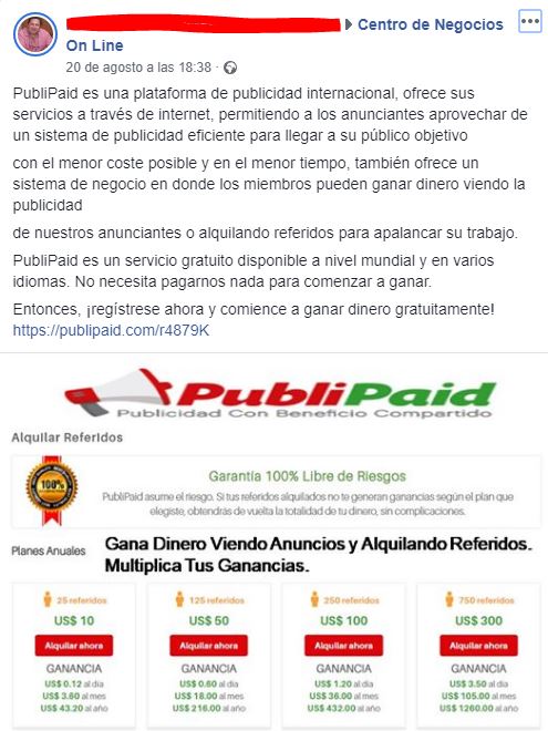 publipaid7 - 🔎 Publicaciones en las redes - ¿Scam?