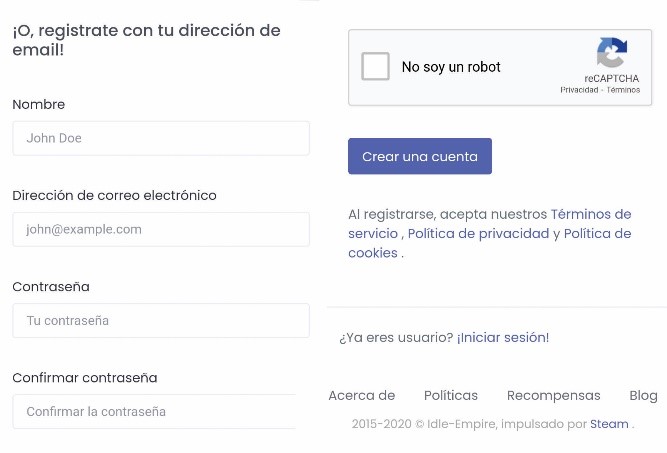 idle empire registro - 🤑 IDLE-EMPIRE - Gana skins, juegos, tarjetas regalo y criptomonedas gratis