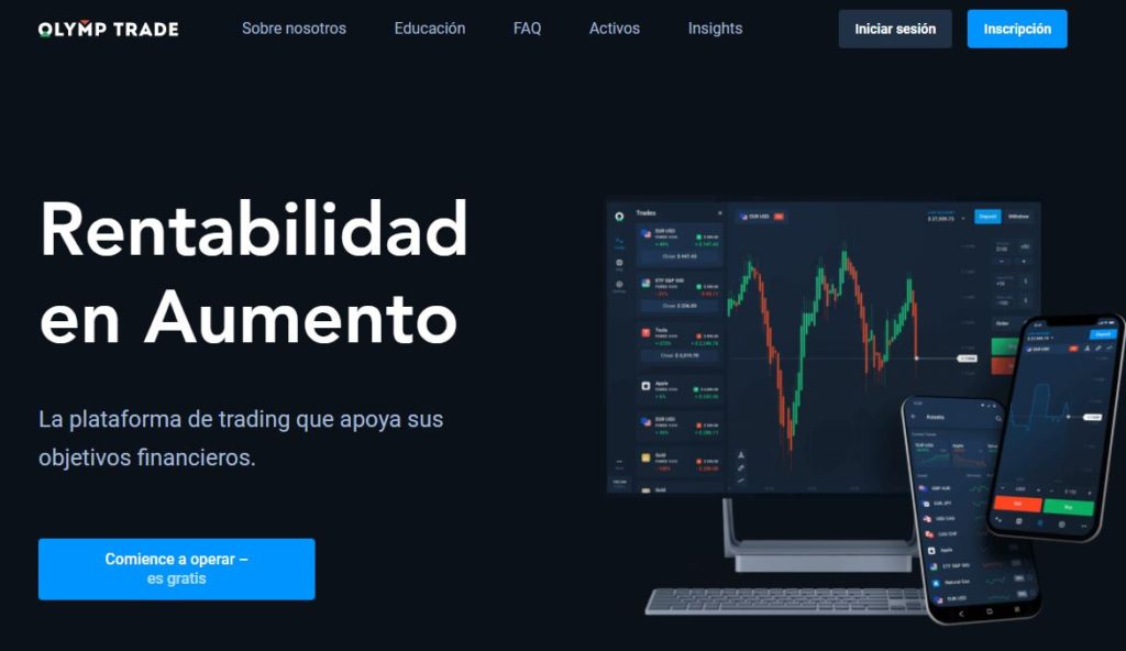 olymptrade principal 1024x592 - ⌚ OlympTrade - ¿Mejor broker para opciones binarias?