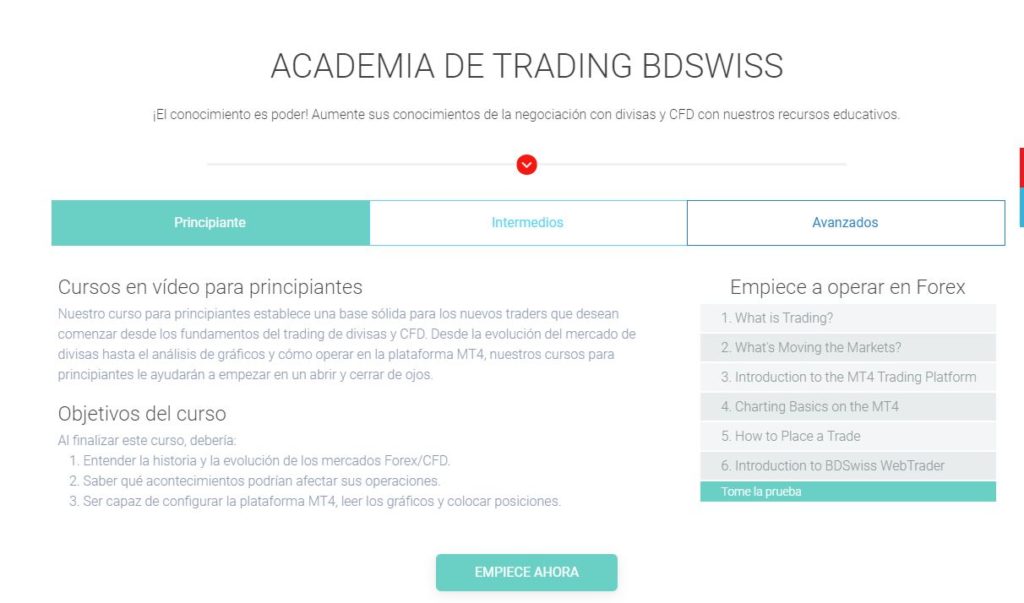 bdswiss academia1 1024x603 - ☝ BDSwiss - Revisión completa y características principales