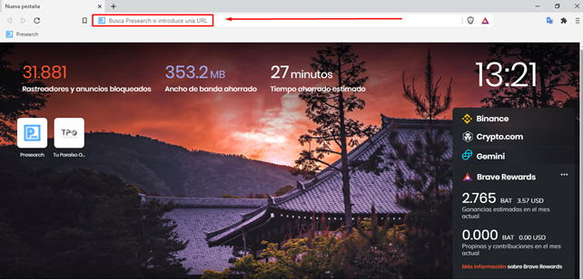 Barra de Buscador Presearch - 🔎PRESEARCH – Como Conseguir Criptomonedas Gratis: GUÍA DEFINITIVA 2023