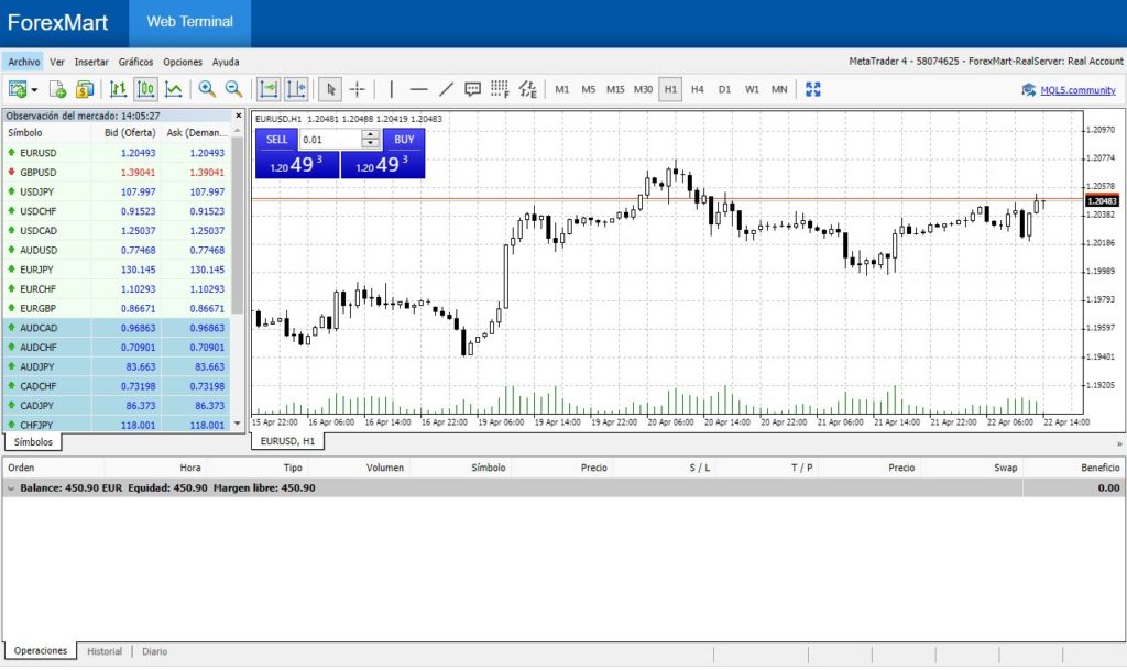 forexmart web terminal 1024x609 - ForexMart - Revisión completa y experiencia personal