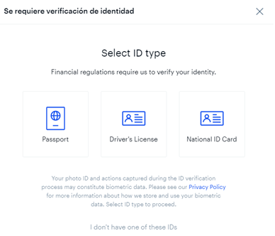8 Verificacion Select ID type - 💼COINBASE – Cómo Funciona en 2023 [GUÍA+ Consigue CRIPTOMONEDAS GRATIS]