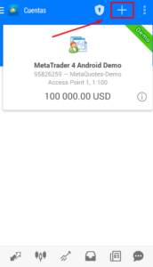 APP AGREGAR NUEVA CUENTA 172x300 - 📠 MetaTrader 4  – Guía de la Principal Plataforma Comercial de Forex