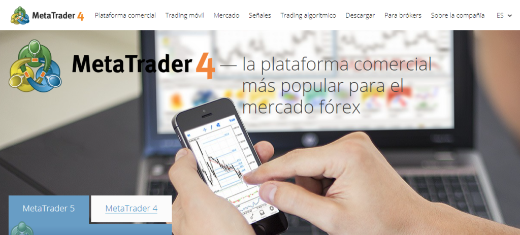 Pagina de Inicio MT4 1024x463 - 📠 MetaTrader 4  – Guía de la Principal Plataforma Comercial de Forex