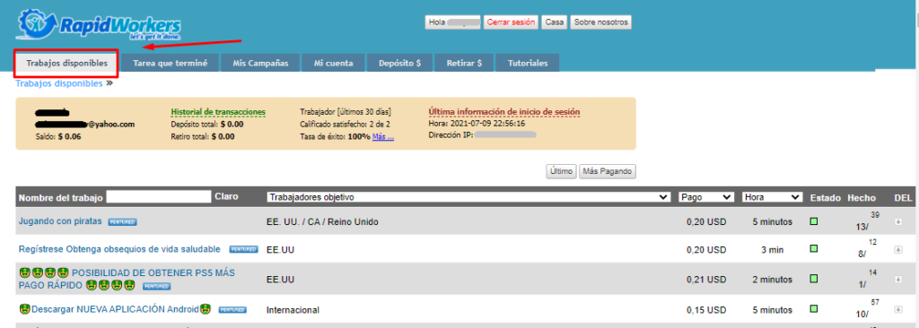 Trabajos Disponibles 1024x366 - 🔨 RapidWorkers – ¿Qué es y cómo funciona ? Revisión en 2023