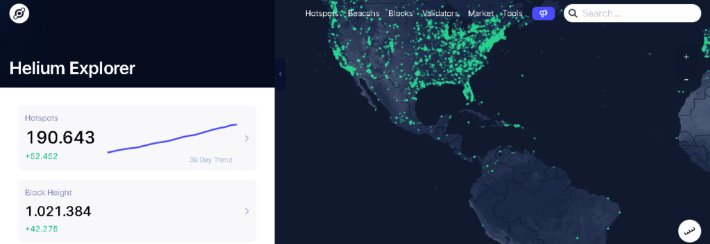 Mapa de Calor Hotspots 1024x353 - 📡 IHUB GLOBAL ¿Regala Hot Spot para MINAR CRIPTOMONEDA HNT?  ¿GRATIS?