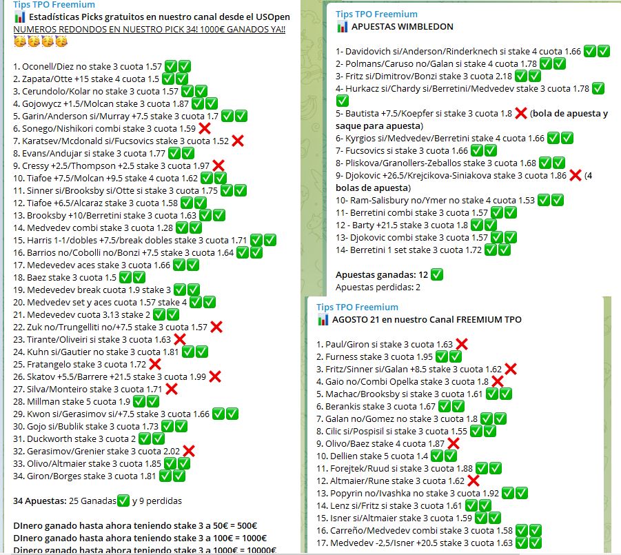 resultados tips tpo freemium 2021 - Los mejores tipster de Telegram gratis y de pago de apuestas deportivas