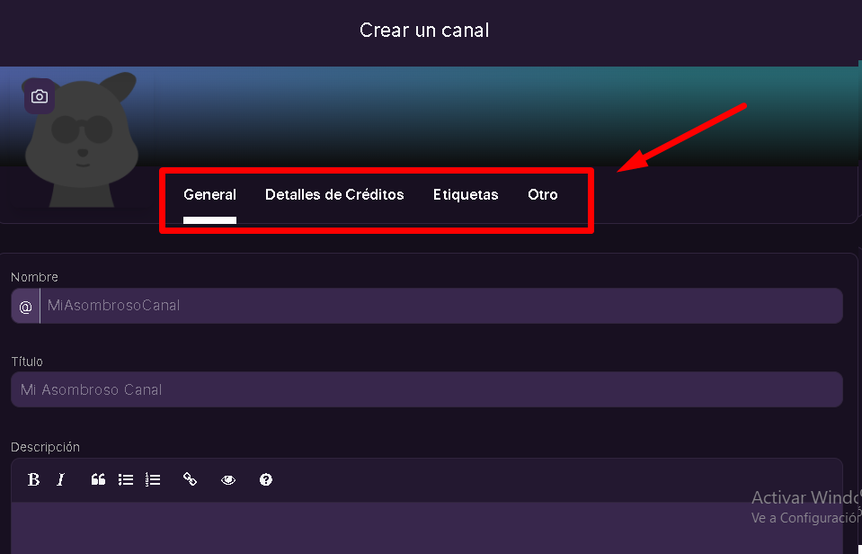 Crear un canal - 💎Odysee  –  La blockchain que te paga criptomonedas por ver y crear videos