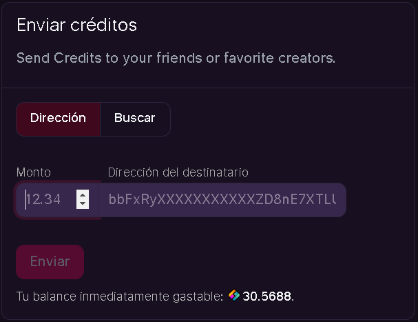 ENVIAR CREDITOS - 💎Odysee  –  La blockchain que te paga criptomonedas por ver y crear videos