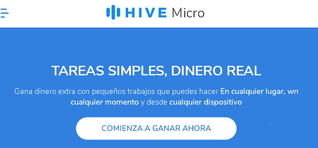 HIVE WORK Home 1024x479 - 🛠 Los 6 mejores sitios de Mini Tareas para ganar dinero Online en 2022