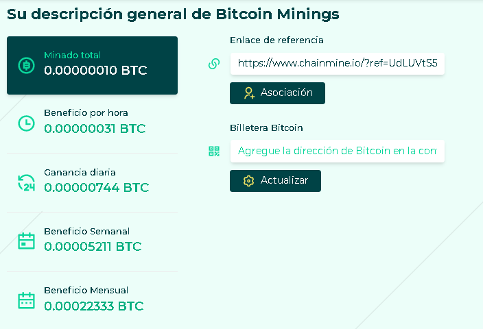Descripcion general de Bitcoin Minings - Chainmine: Una página para minar bitcoin en la Nube ¿Funciona? ¿Es scam?
