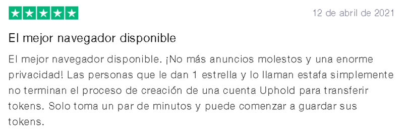 Opinion Positiva 1 - 🦁BRAVE BROWSER RESEÑA (2023): Ganar CRIPTOMONEDAS POR NAVEGAR {FÁCIL}