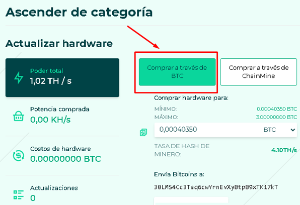 comprar a traves de BTC - Chainmine: Una página para minar bitcoin en la Nube ¿Funciona? ¿Es scam?