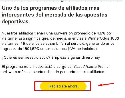 Registrate Ahora Afiliado - WinnerOdds: Apuestas de Valor con Algoritmo de IA