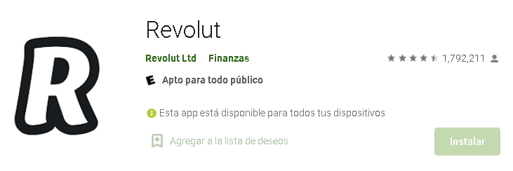 Google Play Revolut - Revolut: Banca Digital Europea pagando 40 € por cada referido