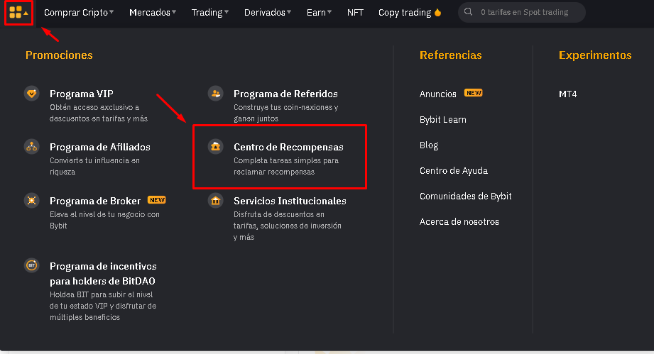 MenuCentroRecomp - 🐝 BYBIT TUTORIAL EN ESPAÑOL (Actualizado 2023) 【LOGIN + COPYTRADING】