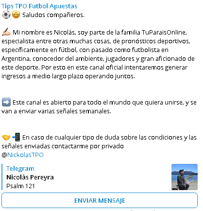 TipsTpo Futbol Intro - ⚽Tips TPO Futbol: El mejor canal de Telegram de apuestas deportivas