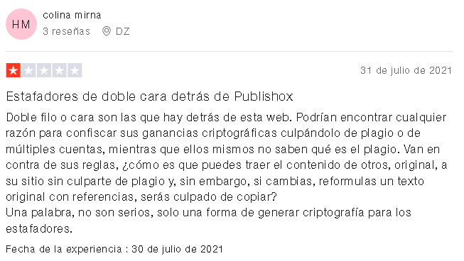 TrustPilot 1 1 - 📝PUBLISHOX ▶2023◀ |Ganar CRIPTOMONEDAS GRATIS Leyendo| ¿Es SCAM?