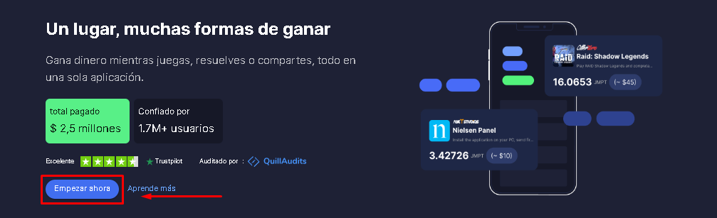 Empezar Ahora - 🌌JumpTask: La Plataforma de Mini Tareas de HoneyGain