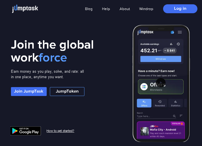 JPTIntro1 - 🌌JumpTask: La Plataforma de Mini Tareas de HoneyGain