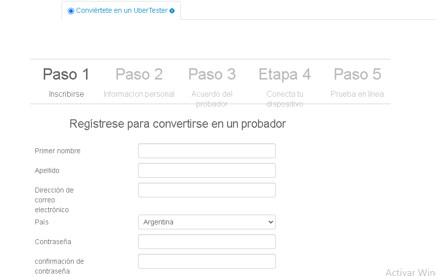 Registro2 - 🥽 UBERTESTER Test User [Alternativa a USERTESTING] Reseña (2023) Paga❓