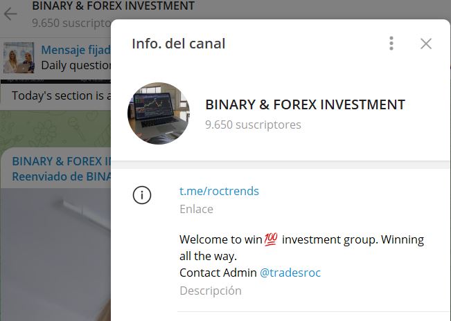 BINARY FOREX INVESTMENT - Listado de CANALES EN TELEGRAM de INVERSIÓN ESTAFA 2023