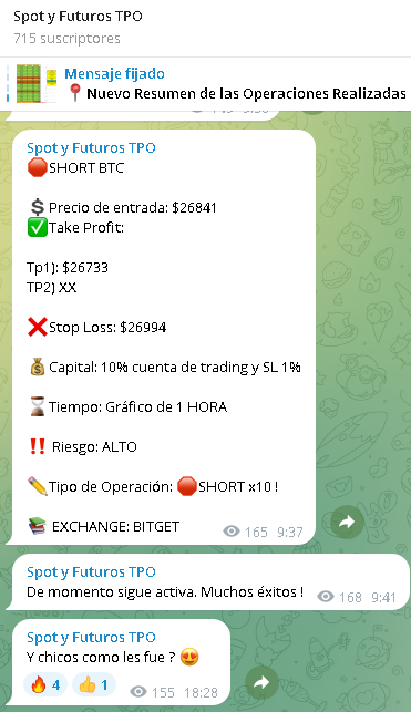 Ejemplos Spot y Futuros de TPO - TPO Traders - Señales de Trading en Telegram Gratis |EN VIVO|