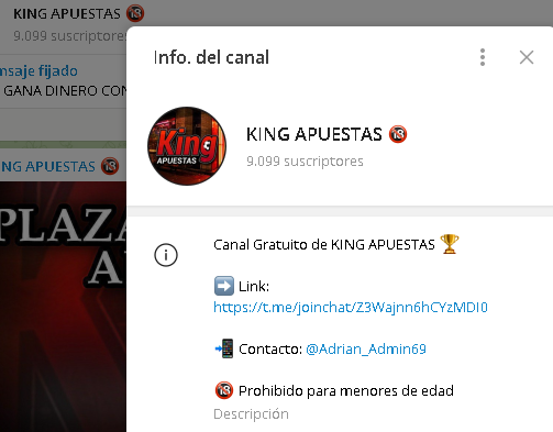 King Apuestas Logo - Listado Canales en Telegram de Apuestas Deportivas ESTAFA