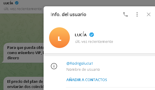 Lucia Cuotas Premium - Listado Canales en Telegram de Apuestas Deportivas ESTAFA
