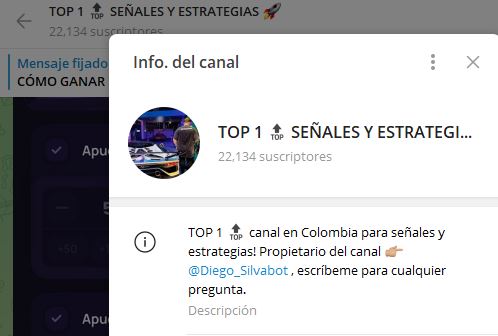 TOP 1 SENALES Y ESTRATEGIAS - Listado de Canales en Telegram sobre Algoritmos de Casino online ESTAFA