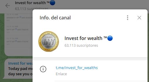 invest for wealth - Listado de CANALES EN TELEGRAM de INVERSIÓN ESTAFA 2023