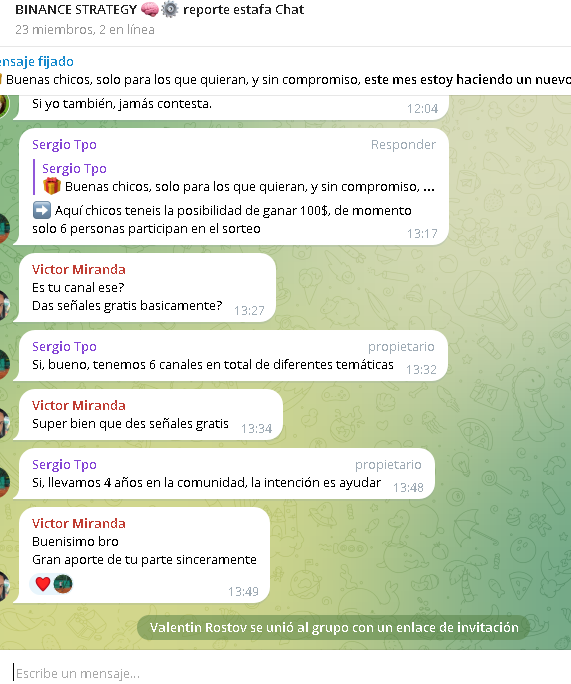 Binance Estrategia 3 - Listado de canales de Telegram Minería ESTAFA