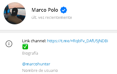 Binance Marco Polo Administrador - Listado Canales en Telegram de Trading ESTAFAS