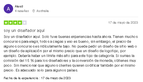 Comentario 5 - [ DESIGNCROWD ] Gana como Diseñador Gráfico Freelance de LOGOS y WEB ¿Funciona? |2023|