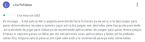 Comentario Negativo 2 - 💲 [BIG TIME GANA DINERO] - | Aplicación de Juegos, Códigos y Sorteos | ¿Paga?