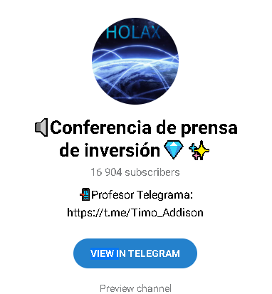 Conferencia de prensa de inversion - Listado de Canales en Telegram Piramidales ESTAFAS