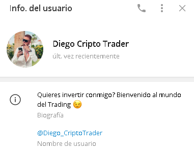 Diego Cripto Trader - Listado de canales de Telegram de Ganar Dinero ESTAFA