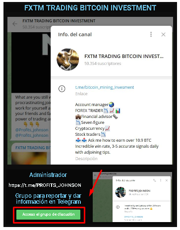 FXTM TRADING BITCOIN INVESTMENT - Listado Canales  en Telegram de Pump and Dump ESTAFA