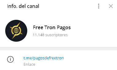 Free Tron Pagos Logo - Listado de canales de Telegram de Criptomonedas ESTAFA
