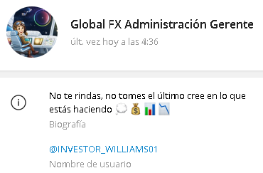 Global FX Contacto - Listado de Canales en Telegram Piramidales ESTAFAS