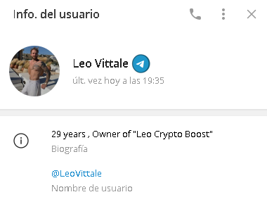 Leo Crypto Boost Administrador - Listado de canales de Telegram de Criptomonedas ESTAFA