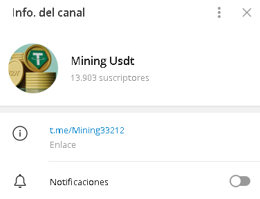 Mining Usdt Adm - Listado de canales de Telegram Minería ESTAFA