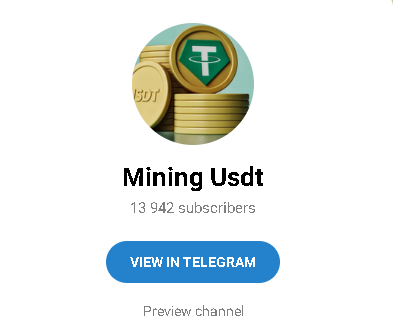Mining Usdt Logo - Listado de canales de Telegram Minería ESTAFA