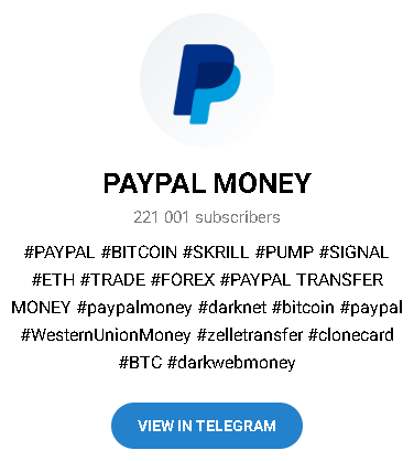 PAYPAL MONEY LOGO - Listado de canales de Telegram de Ganar Dinero ESTAFA