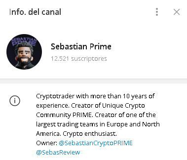 Sebastian Prime Logo - Listado de canales de Telegram de Criptomonedas ESTAFA