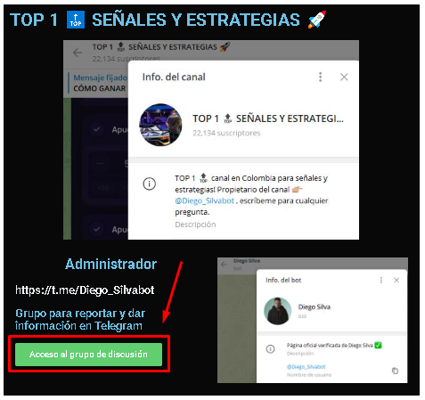 TOP 1 SENALES Y ESTRATEGIAS 1 - Listado de Canales en Telegram sobre Algoritmos de Casino online ESTAFA