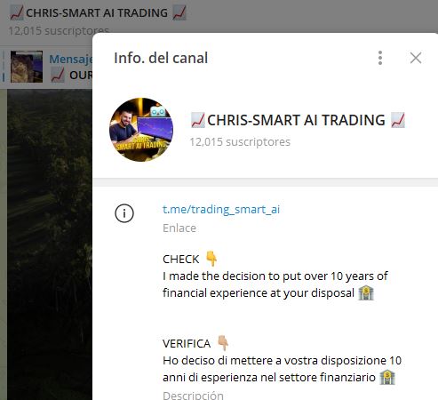 chris smart ai trading - Listado de CANALES EN TELEGRAM de INVERSIÓN ESTAFA 2023